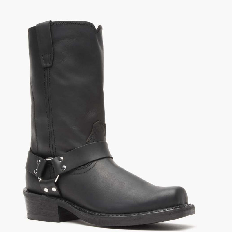 Front view of Durango Harness black leather moto boot