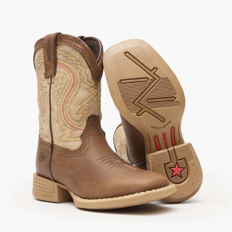 Durango® Lil' Rebel Pro™ Little Kids' Coffee and Bone Western Boot - outsole