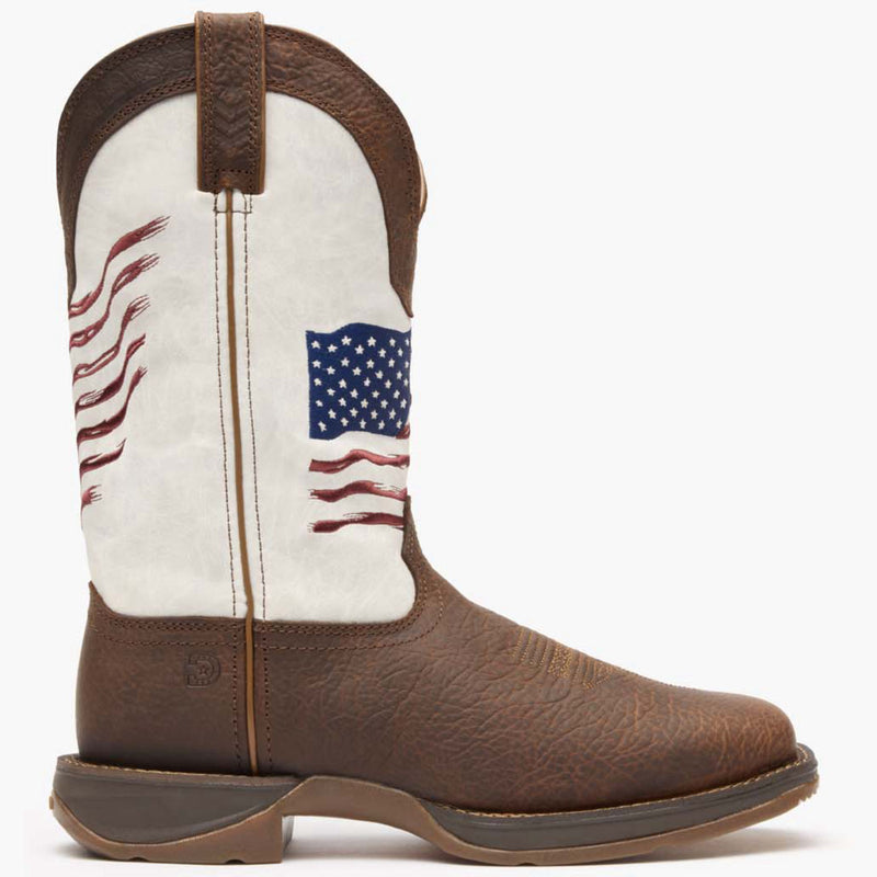 Rebel by Durango® Distressed Flag Embroidery Western Boot - profile