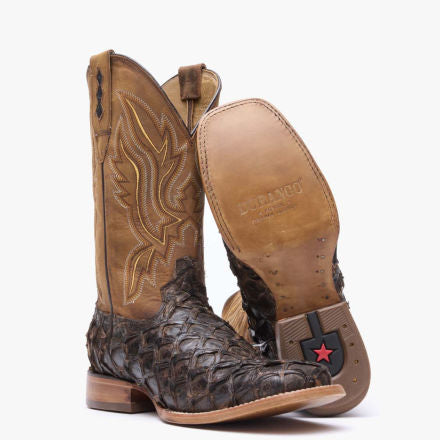 Durango® Premium Exotics Dark Brown Pirarucu Western Boot