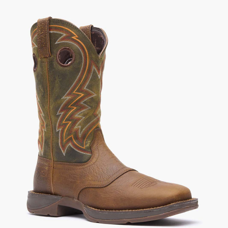 Rebel™ by Durango® Dark Chestnut and Hunter Green Western Boot - main