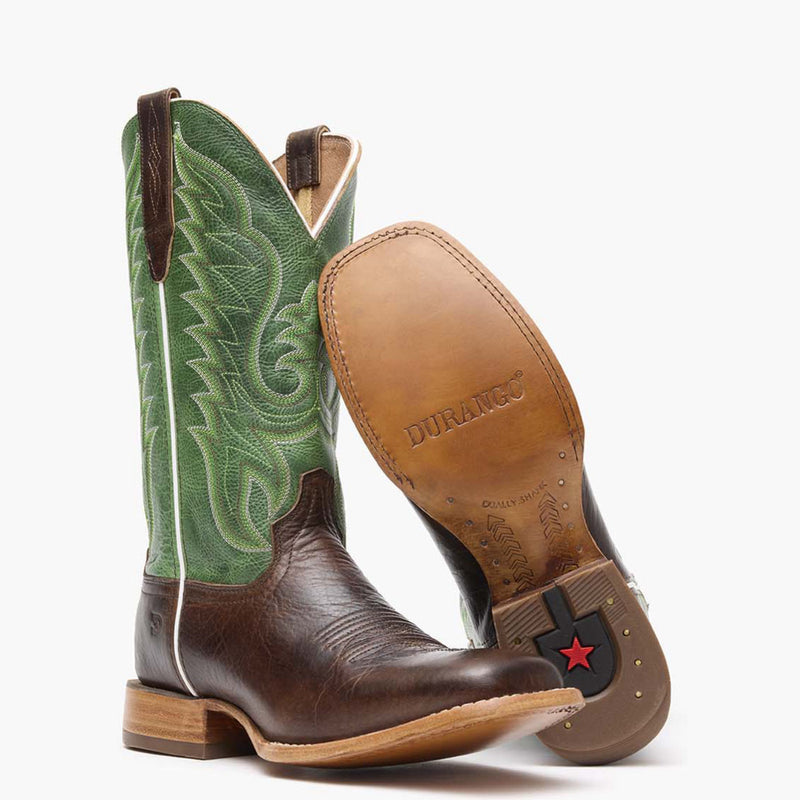Durango® Arena Pro™ Hickory and Shamrock Green Western Boot - outsole