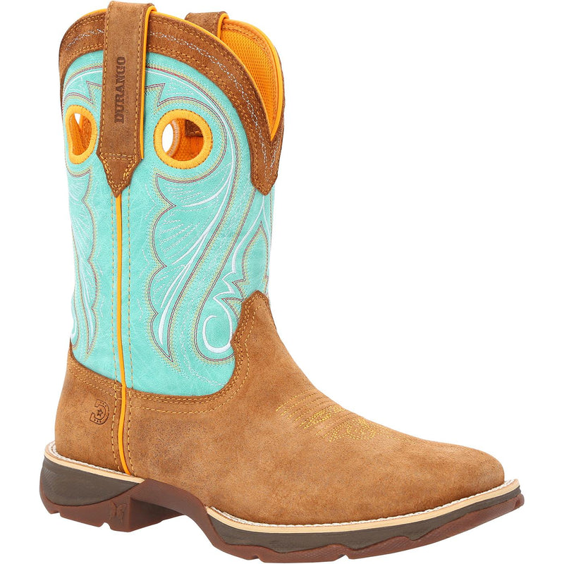 Lady Rebel by Durango® Women's Dusty Brown & Sky Blue Western Boot - main