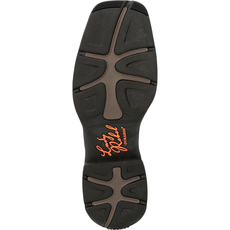 Lady Rebel by Durango® Women's Raven Black & White Western Boot - outsole