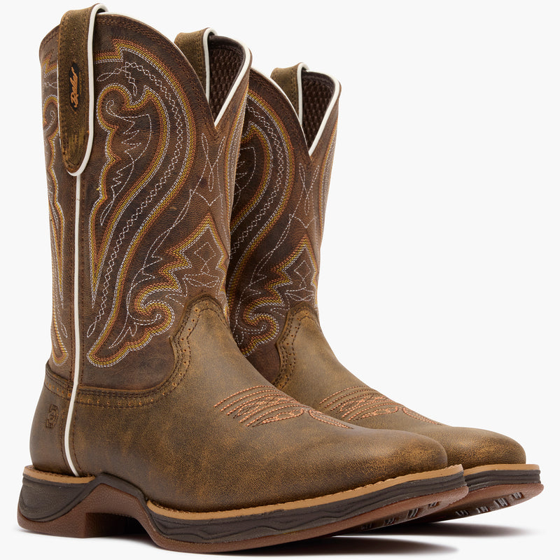 Front pair view of Durango Rebel Ultra Lite brown western boots