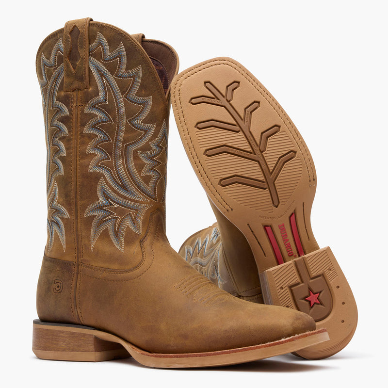 Outsole view of Durango® men’s 12” Tan Saddle Rebel Pro™