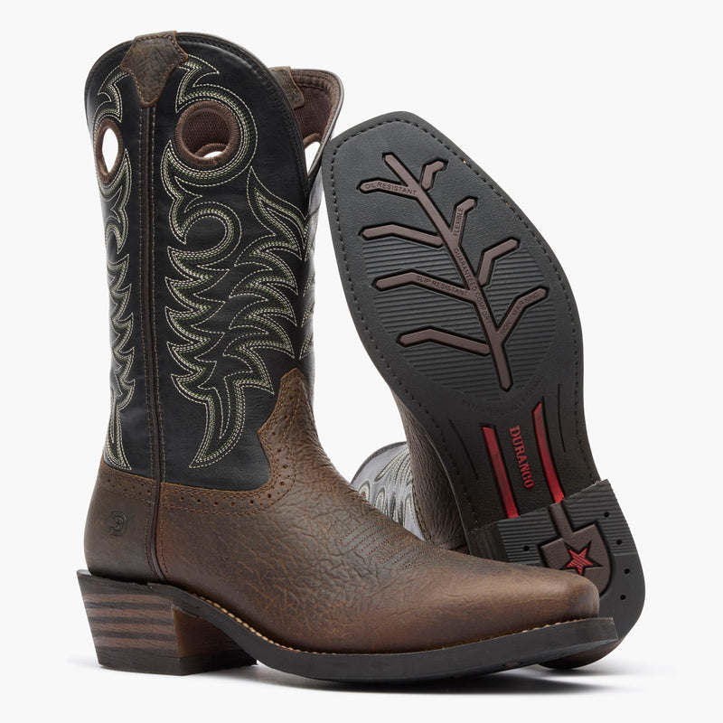Front pair view of Durango® men’s 12” Mudstone/Black Rebel Pro™