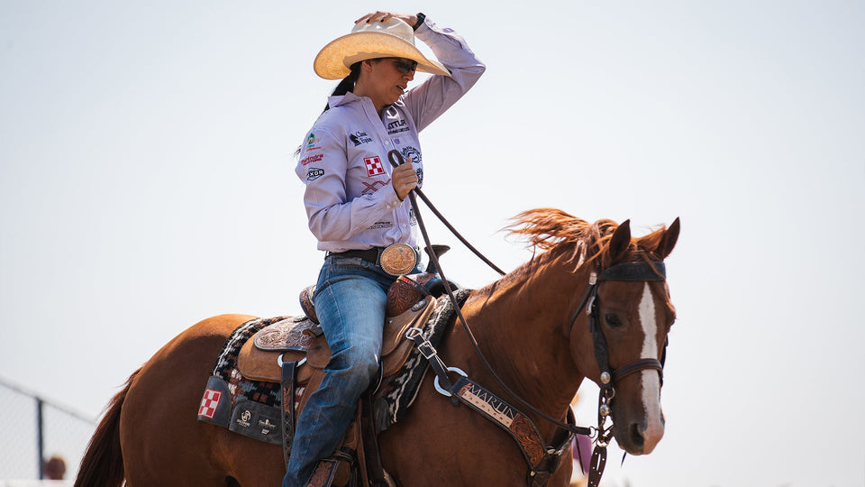 Martha Angelone, Breakaway Roper, at an arena