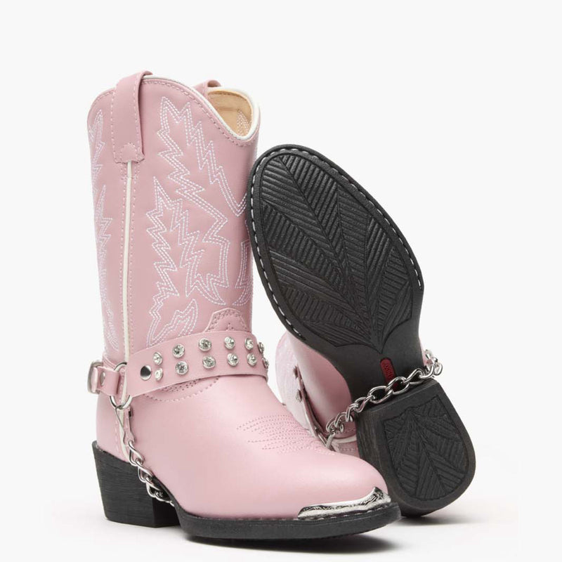 Lil' Durango® Little Kid Pink Rhinestone Western Boot - outsole