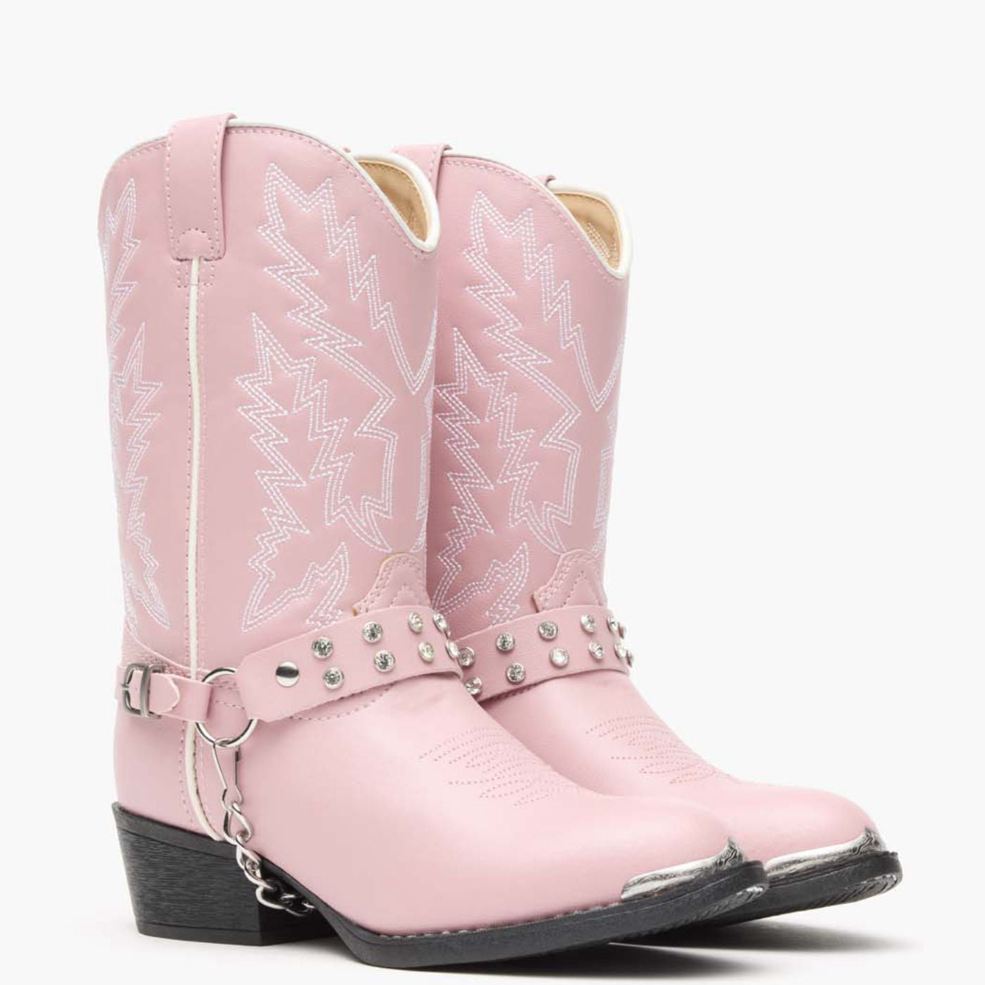 Lil' Durango® Big Kid Pink Rhinestone Western Boot - 12