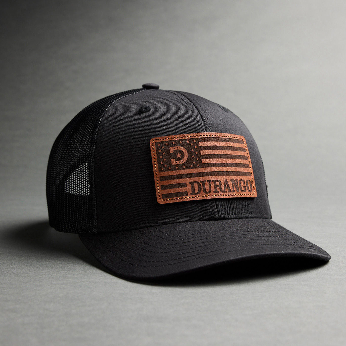 Durango Patriotic Logo Leather Patch Ball Cap - main