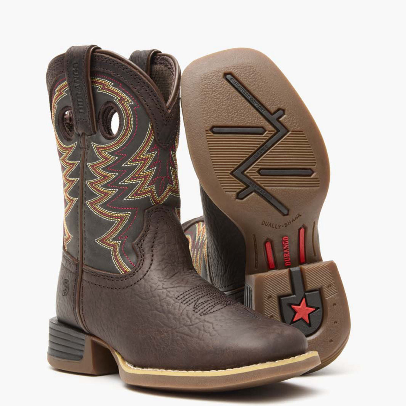 Durango® Lil' Rebel Pro Little Kid's Brown Western Boot - outsole