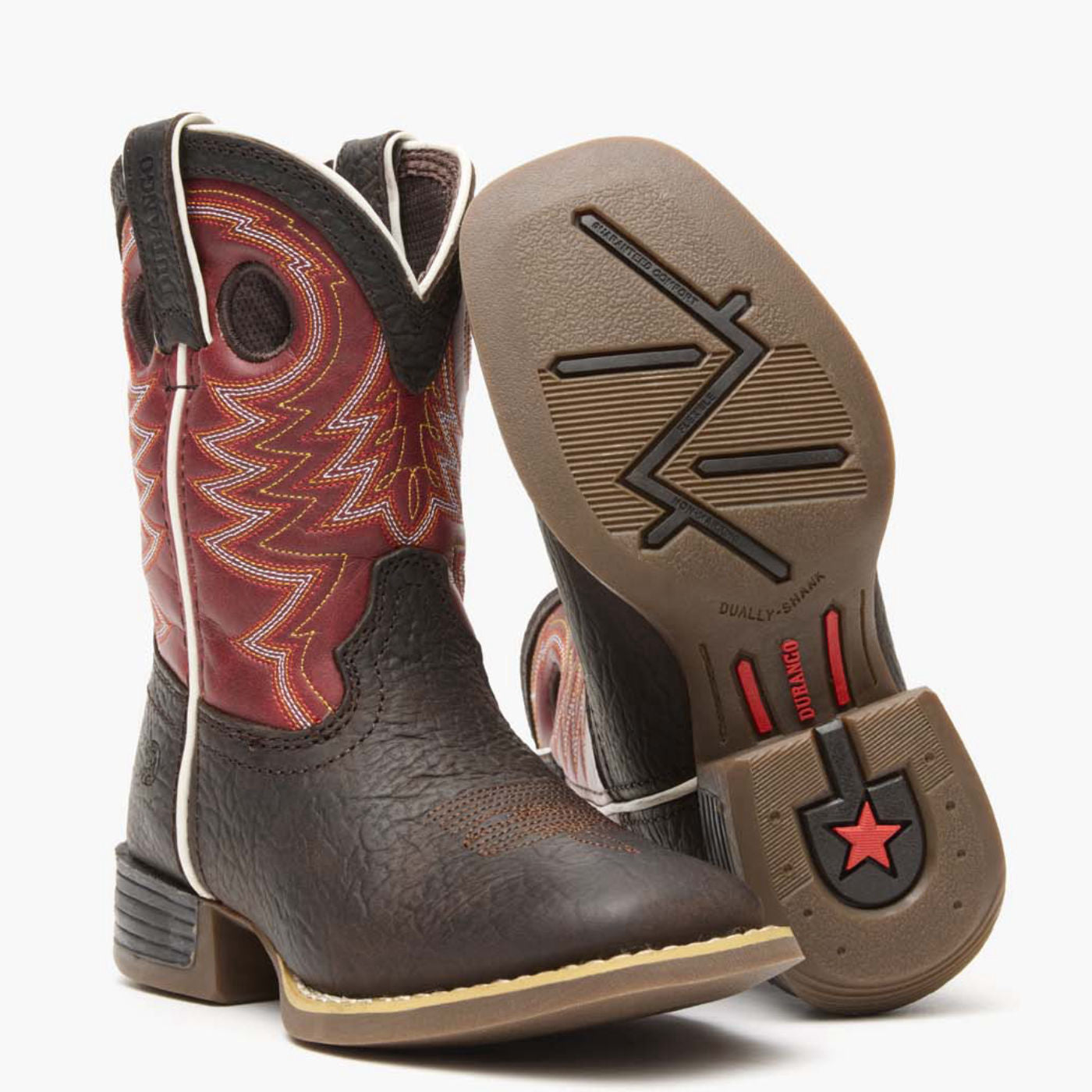 Durango® Lil' Rebel Pro Little Kid's Red Western Boot - outsole
