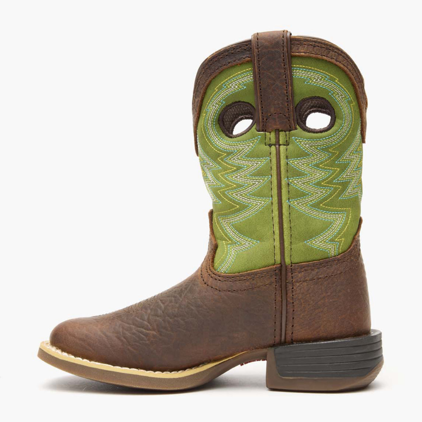 Durango® Lil' Rebel Pro Big Kid's Lime Western Boot - profile