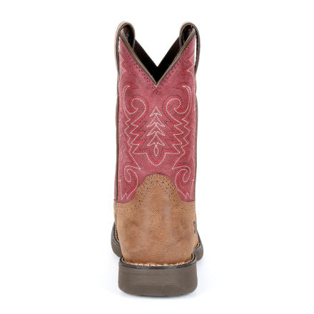 Lil' Durango® Big Kids' Briar Red Western Boot