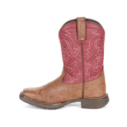 Lil' Durango® Big Kids' Briar Red Western Boot