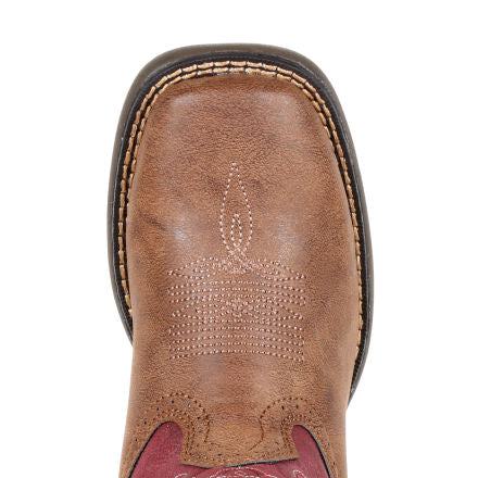Lil' Durango® Big Kids' Briar Red Western Boot