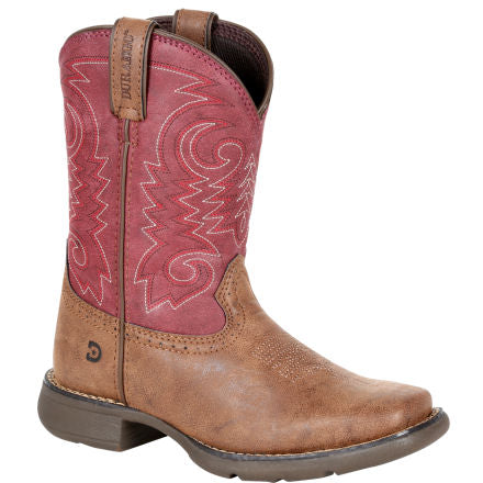 Lil' Durango® Big Kids' Briar Red Western Boot