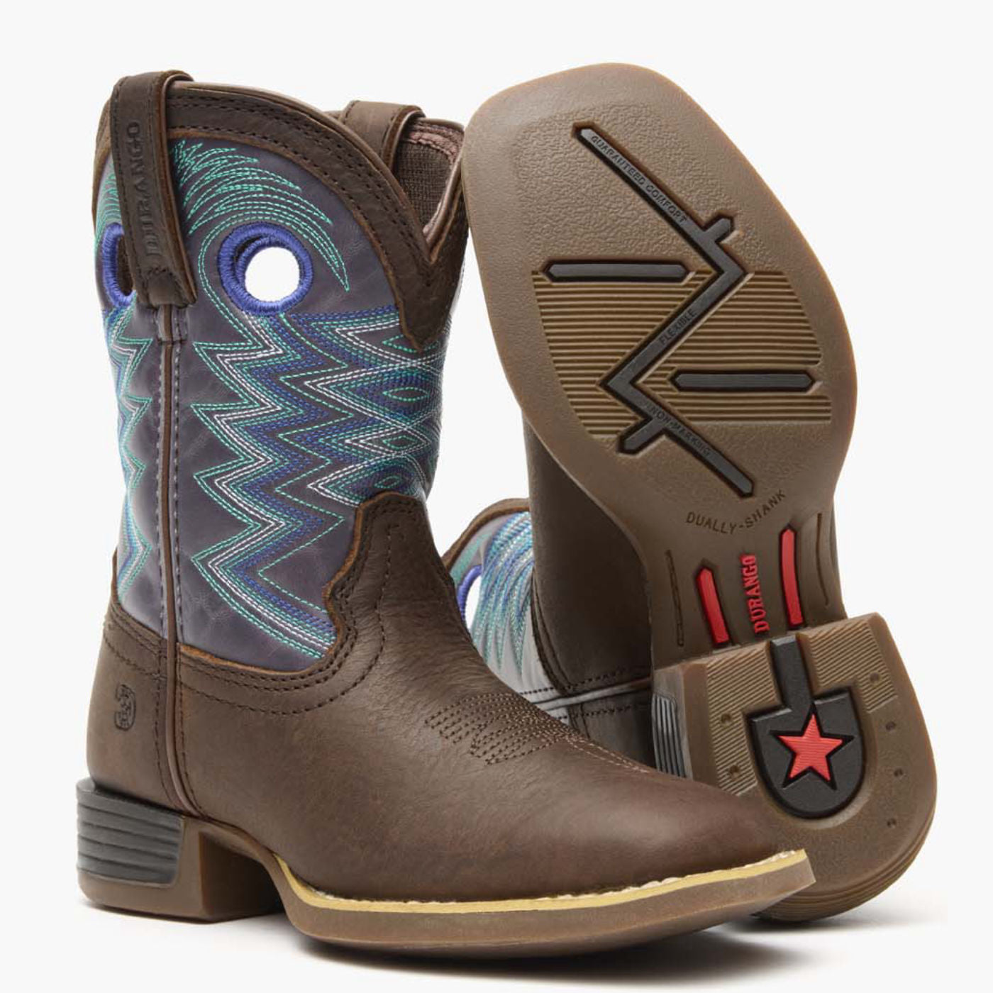 Durango Lil' Rebel Pro Little Kid's Amethyst Western Boot - outsole