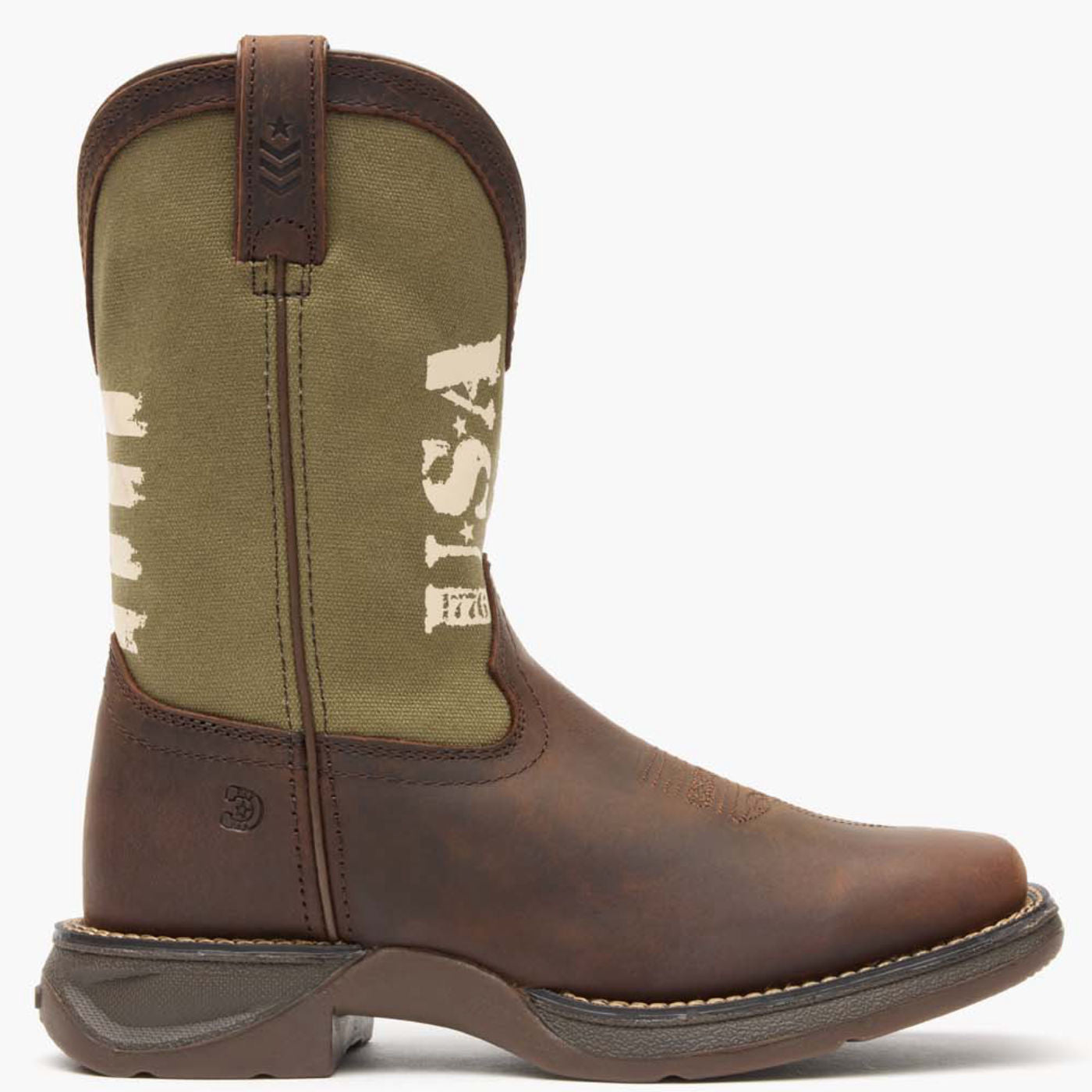 Lil' Rebel by Durango® Big Kids' Army Western Boot - profile