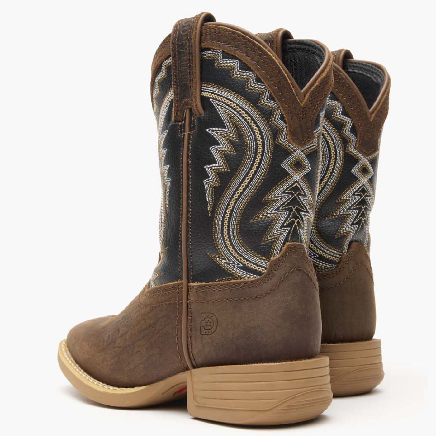 Durango® Lil' Rebel Pro Little Kid's Acorn/Black Onyx Western Boots - back