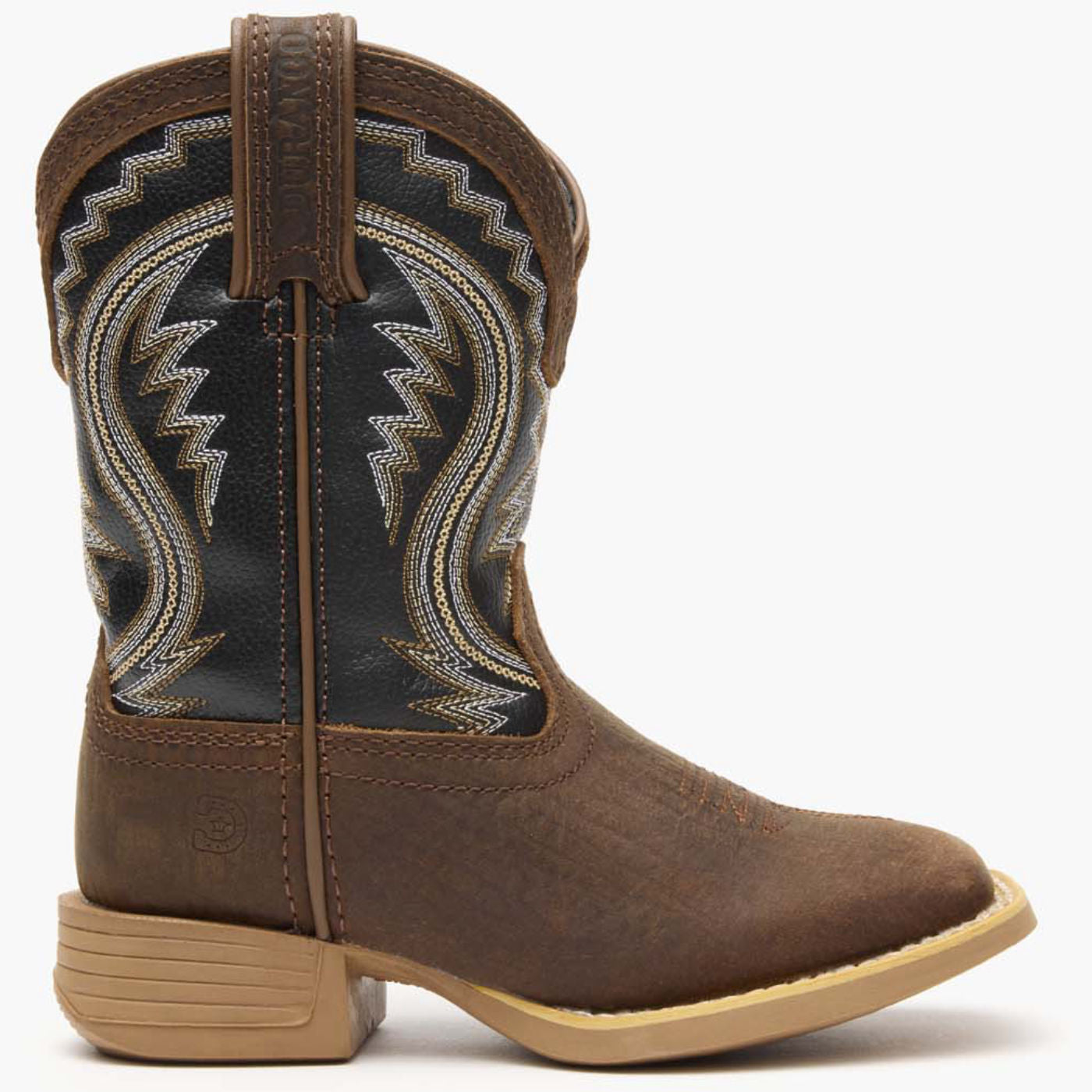 Durango® Lil' Rebel Pro Little Kid's Acorn/Black Onyx Western Boots - profile