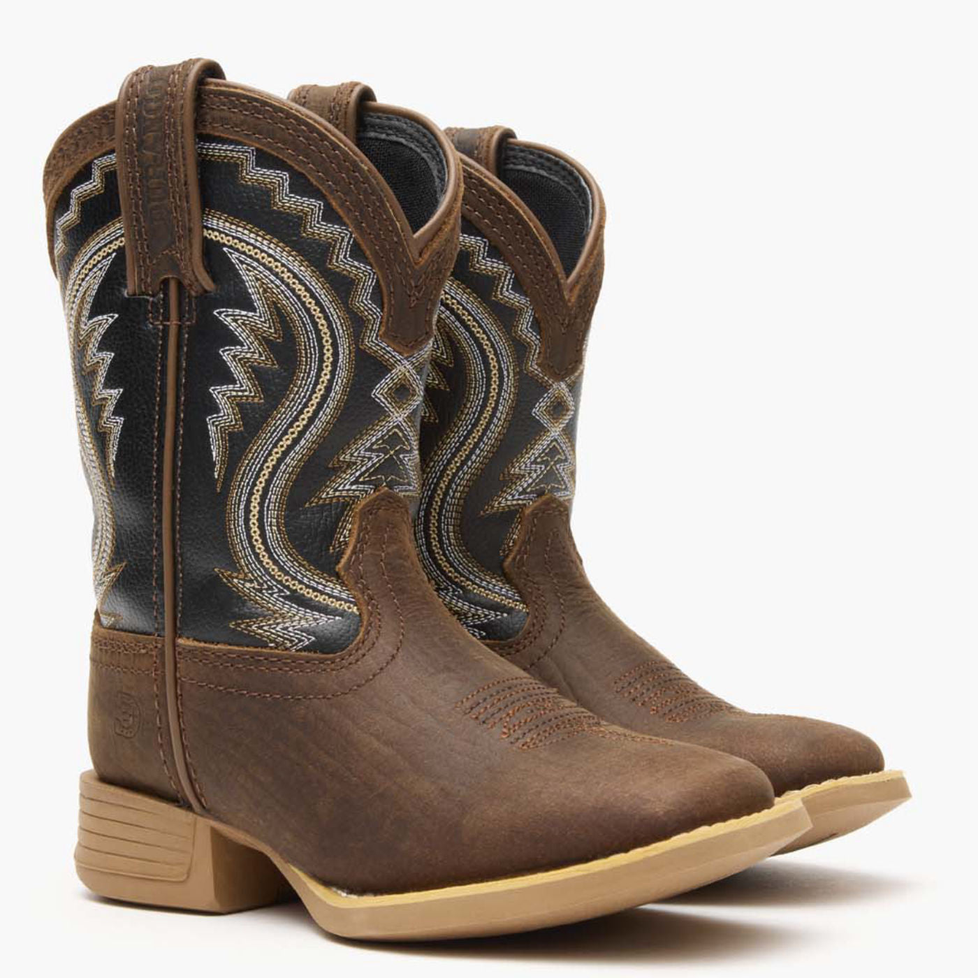 Durango® Lil' Rebel Pro Big Kids' Acorn Black Onyx Western Boot - 12