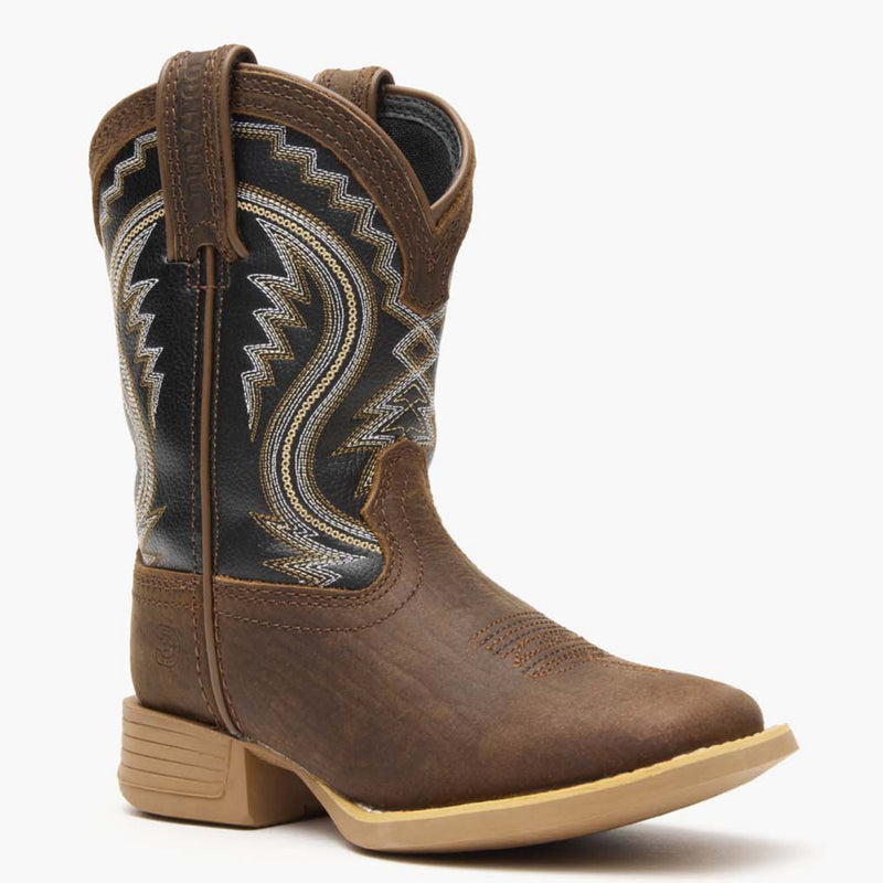 Durango® Lil' Rebel Pro Big Kids' Acorn Black Onyx Western Boot - main