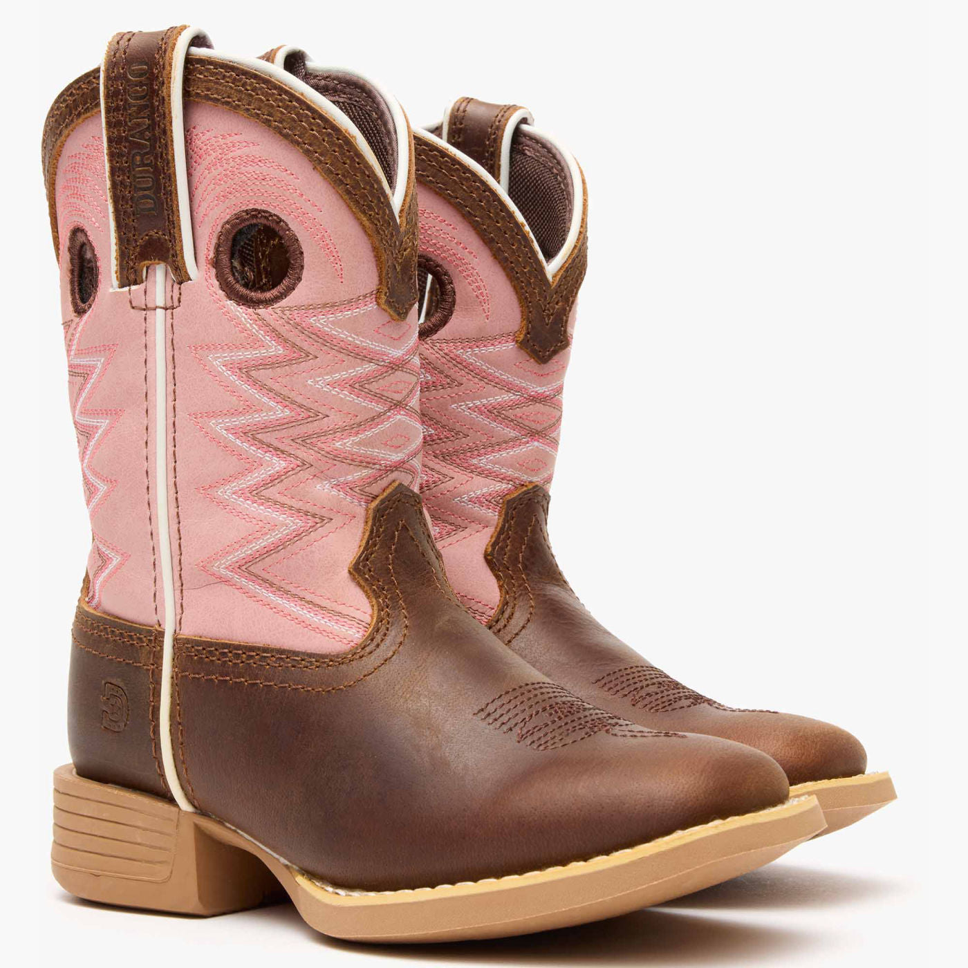 Durango® Lil' Rebel Pro™ Little Kids' Dark Chestnut Bubble Gum Western Boot - 11