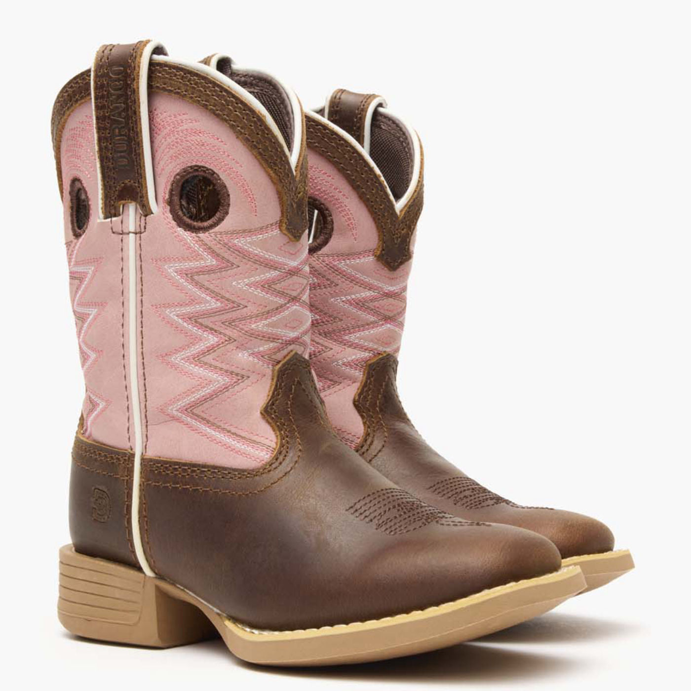 Durango® Lil' Rebel Pro™ Little Kids' Dark Chestnut Bubble Gum Western Boot - 12