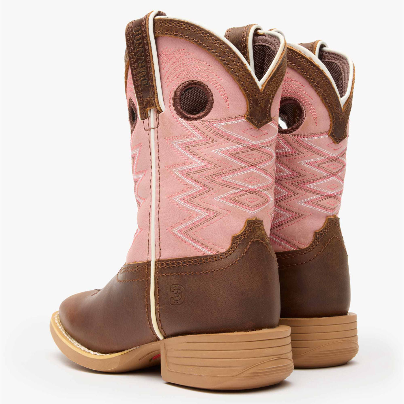 Lil' Rebel™ by Durango® Big Kids' Dark Chestnut Bubblegum Western Boot - back