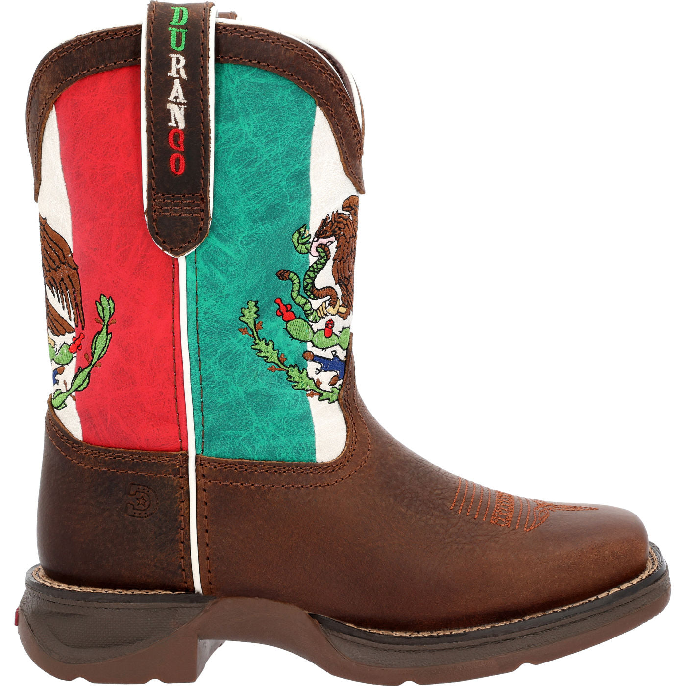 Lil' Rebel™ by Durango® Big Kids' Mexican Flag Western Boot - profile