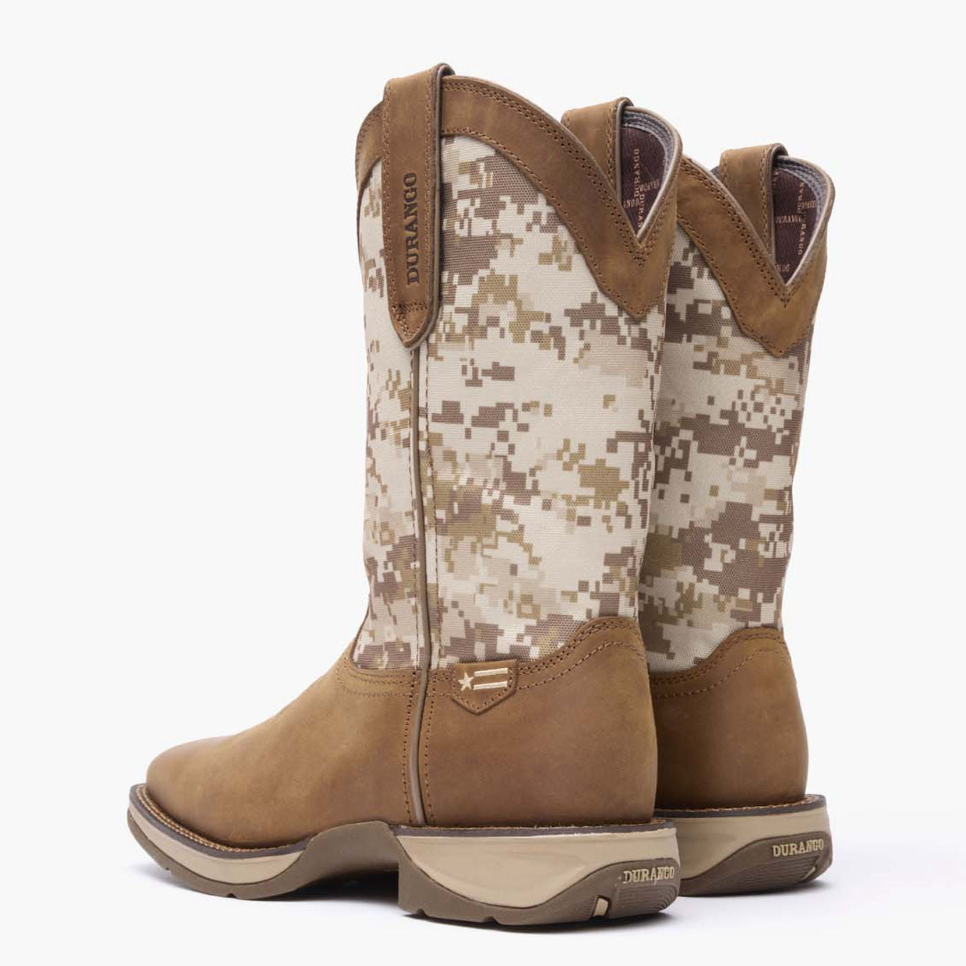 Rebel by Durango® Desert Camo Pull-on Western Boot - back