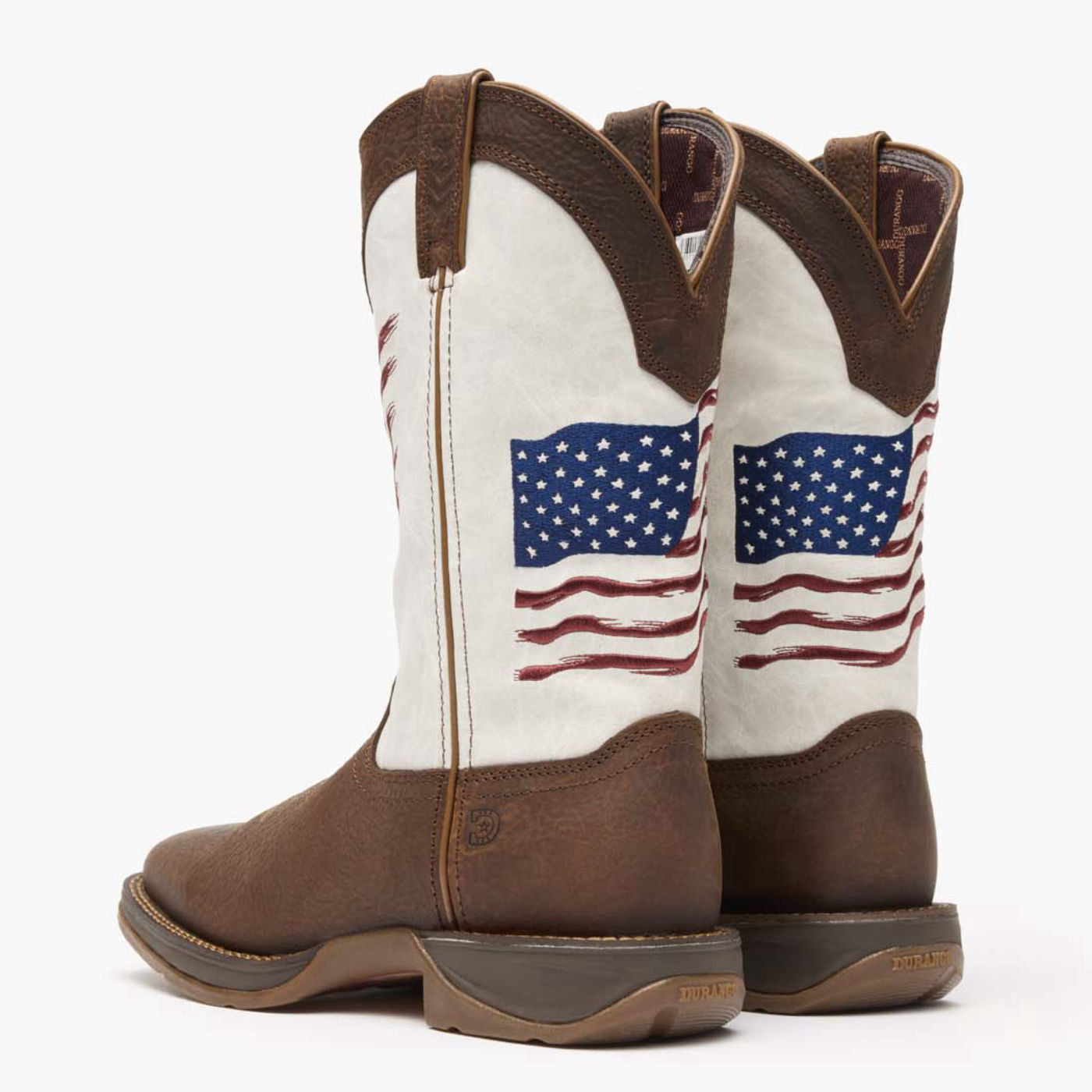 Rebel by Durango® Distressed Flag Embroidery Western Boot - back