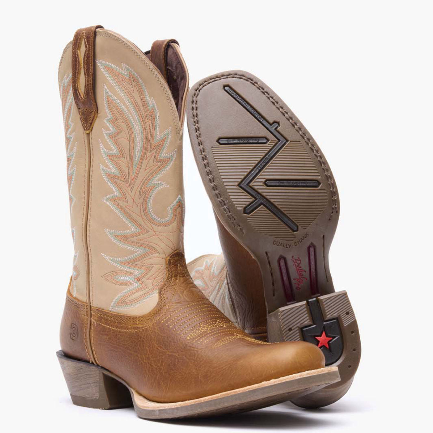 Durango® Rebel Pro Golden Brown & Bone Western Boot - outsole