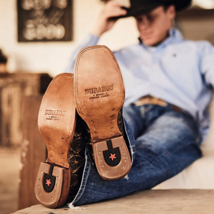 Durango® Premium Exotics Dark Brown Pirarucu Western Boot