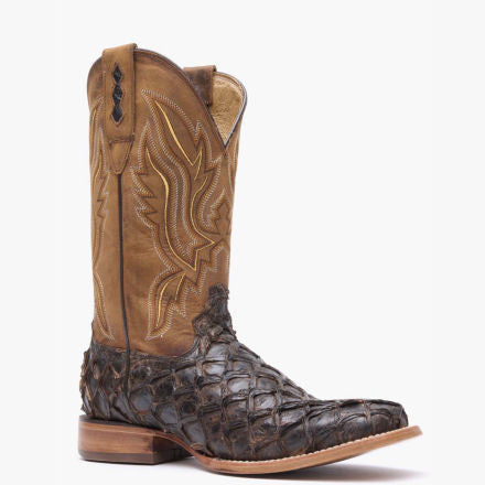 Durango® Premium Exotics Dark Brown Pirarucu Western Boot