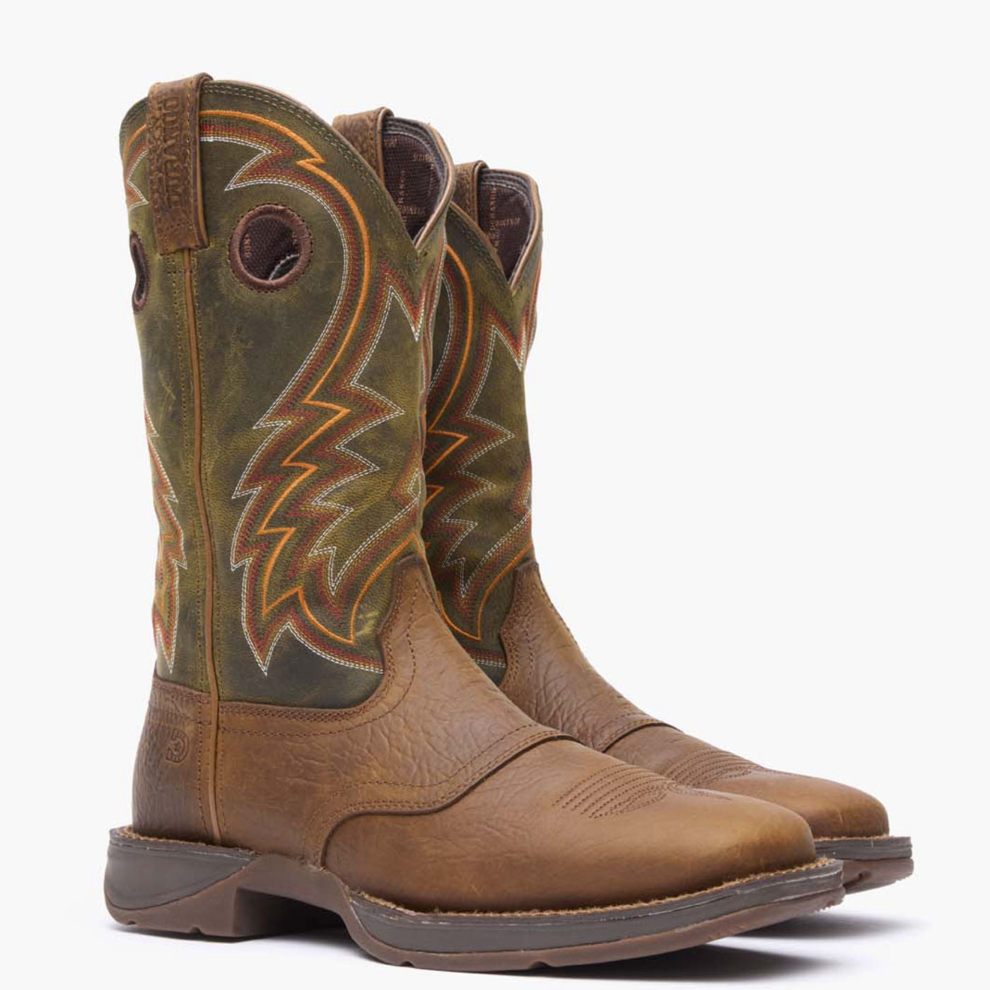 Rebel™ by Durango® Dark Chestnut and Hunter Green Western Boot - 12