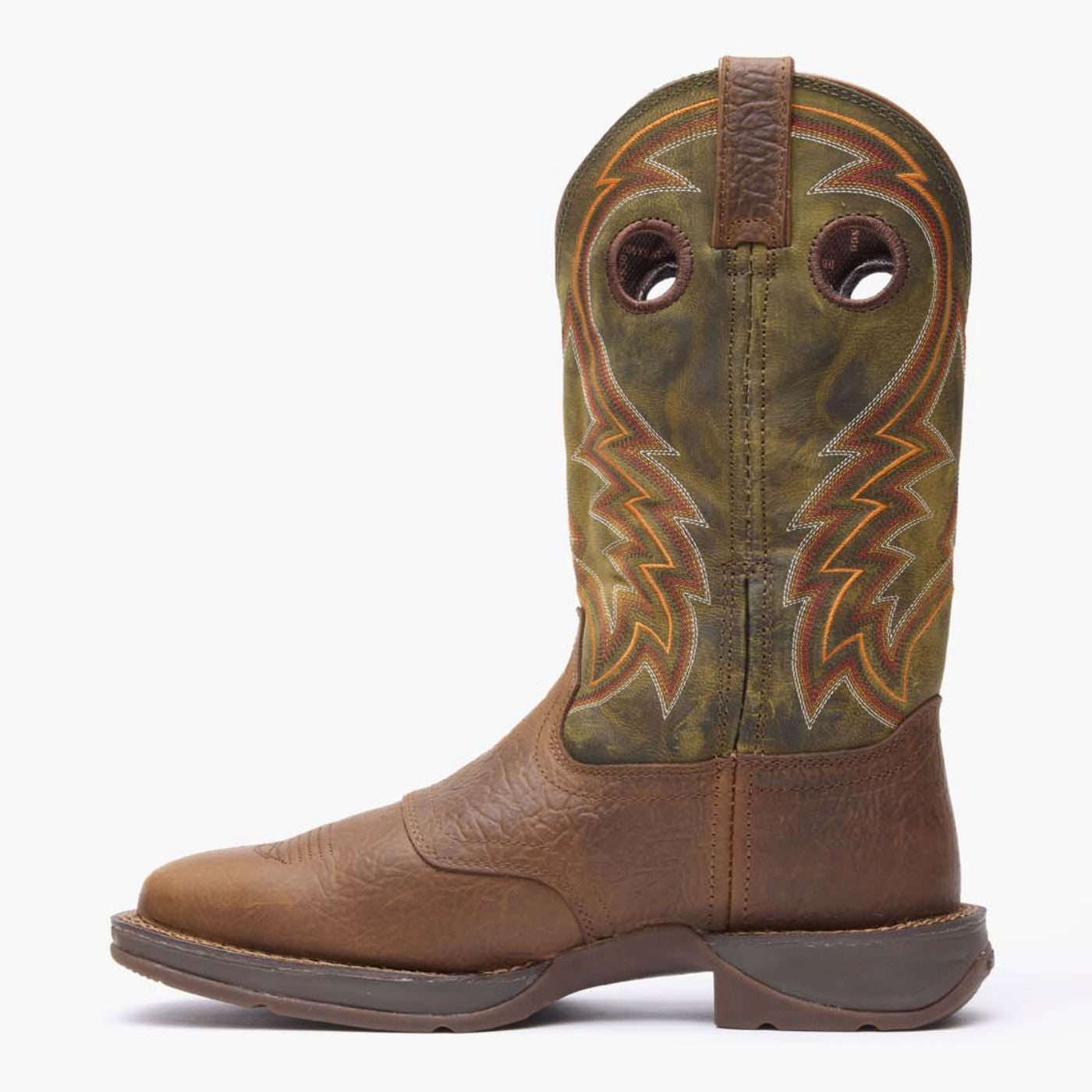 Rebel™ by Durango® Dark Chestnut and Hunter Green Western Boot - profile