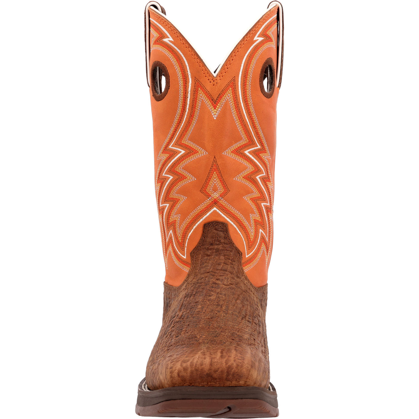 Rebel™ by Durango® Cedar Bark and Monarch Orange Western Boot - front