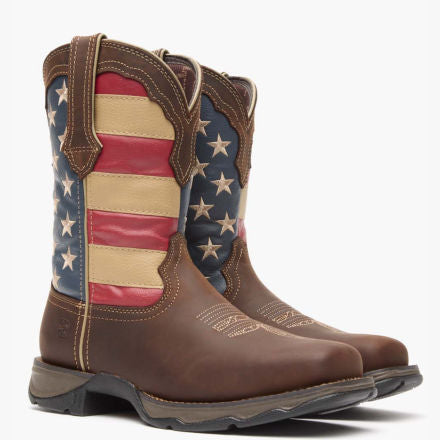 Lady Rebel Work by Durango® Steel Toe Patriotic Flag Work Boot