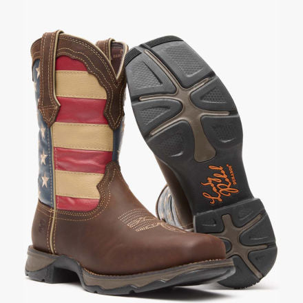 Lady Rebel Work by Durango® Steel Toe Patriotic Flag Work Boot