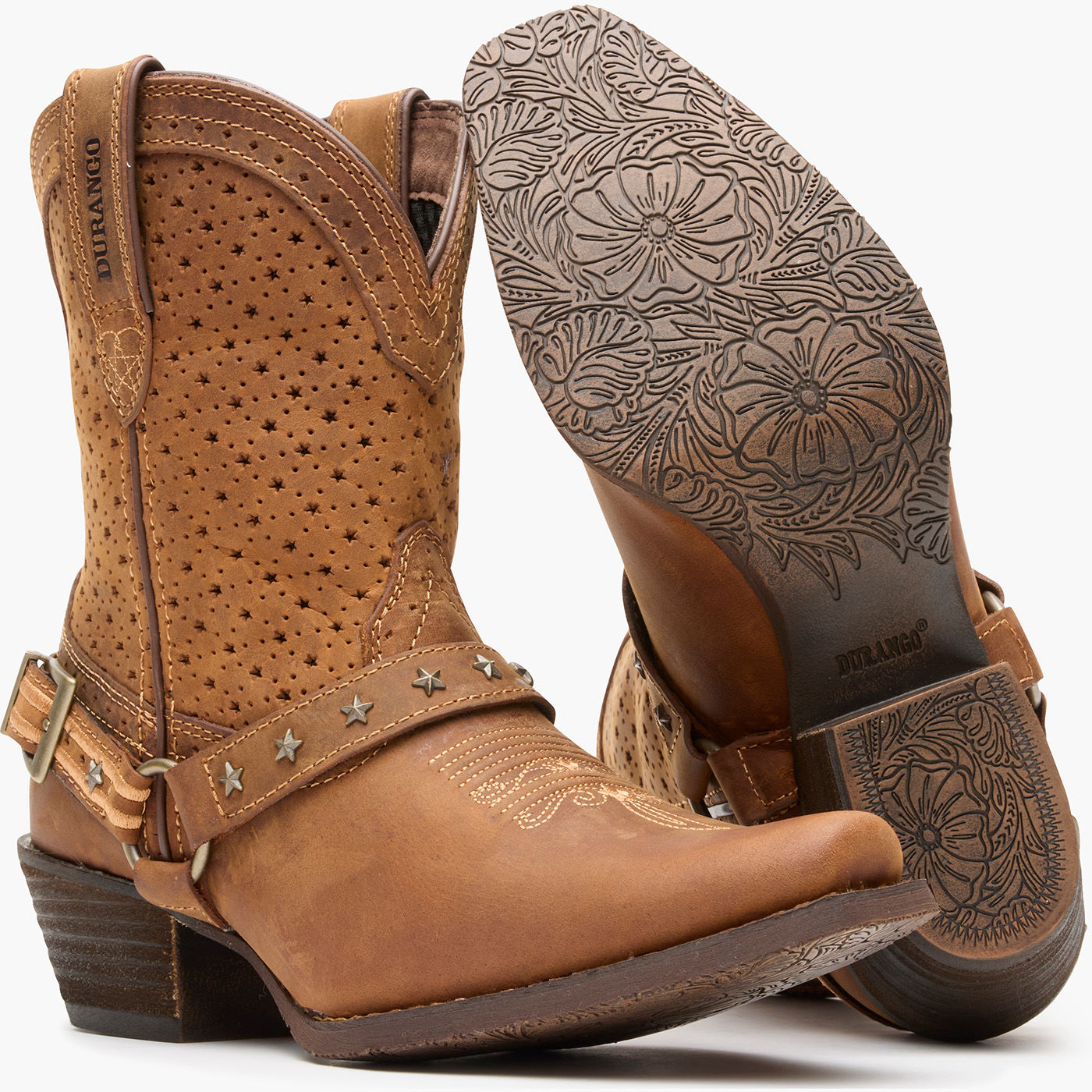 Crush by Durango® Women's Brown Ventilated Shortie Boot - outsole