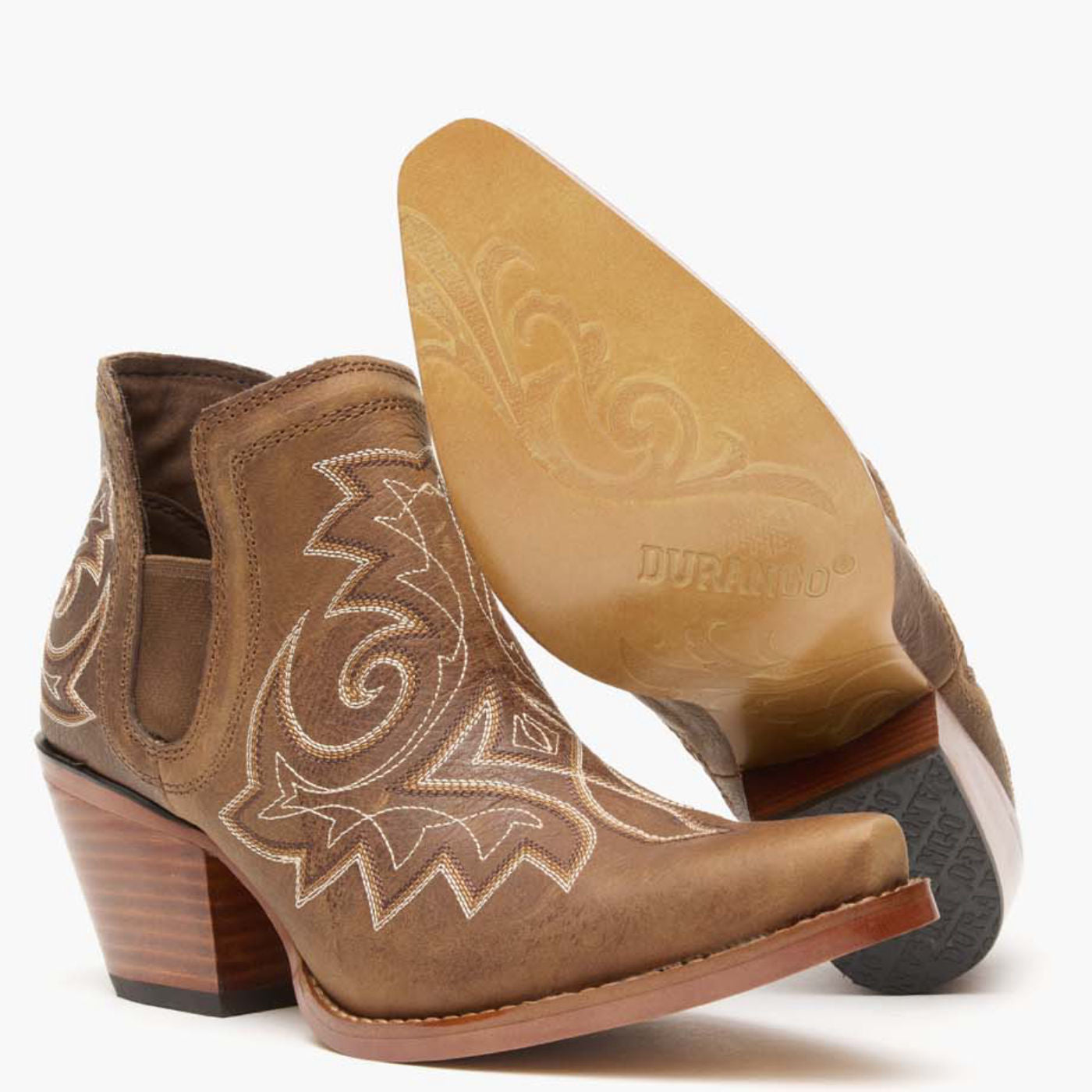 Crush by Durango® Women's Coffee Brown Western Fashion Bootie - outsole