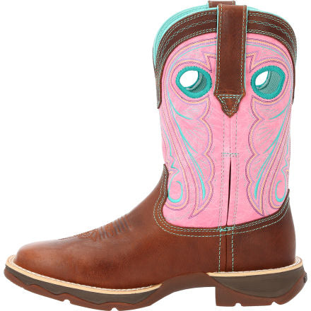 Lady Rebel by Durango® Women's Chestnut & Pink Rose Western Boot