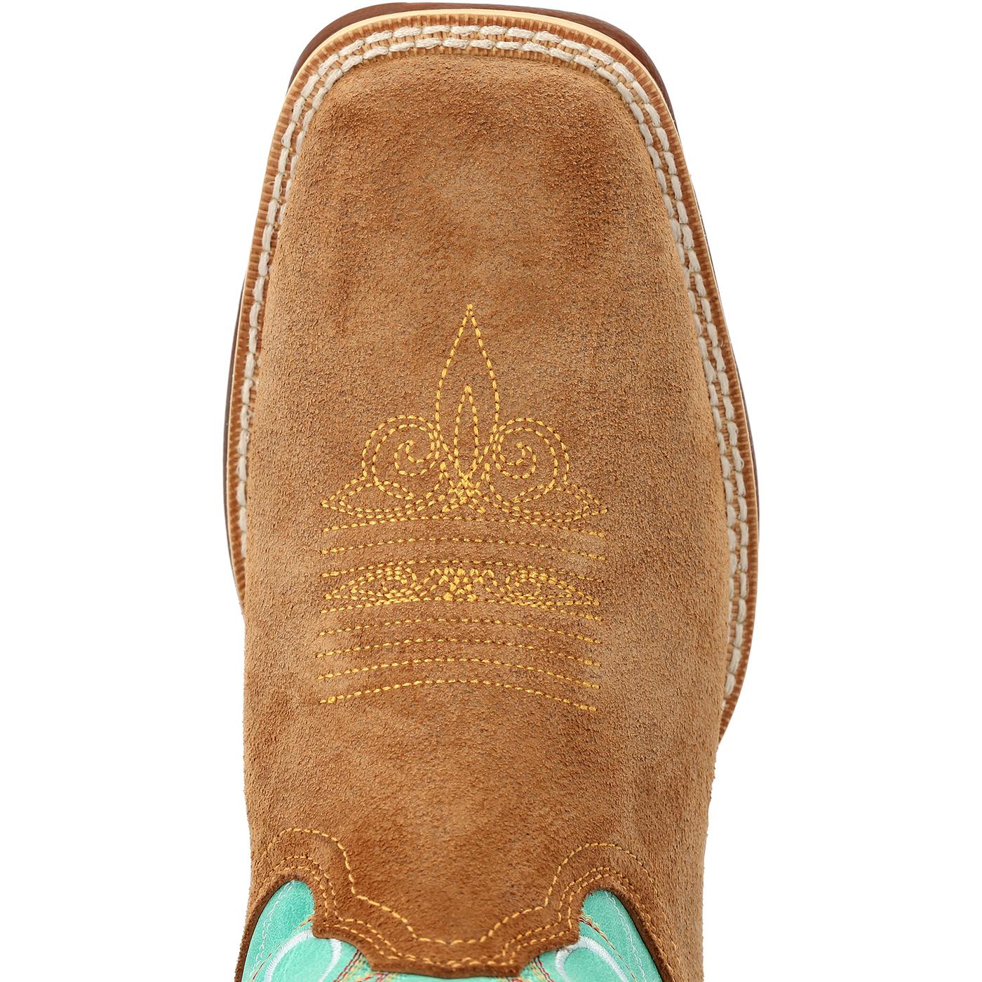 Lady Rebel by Durango® Women's Dusty Brown & Sky Blue Western Boot - birdseye
