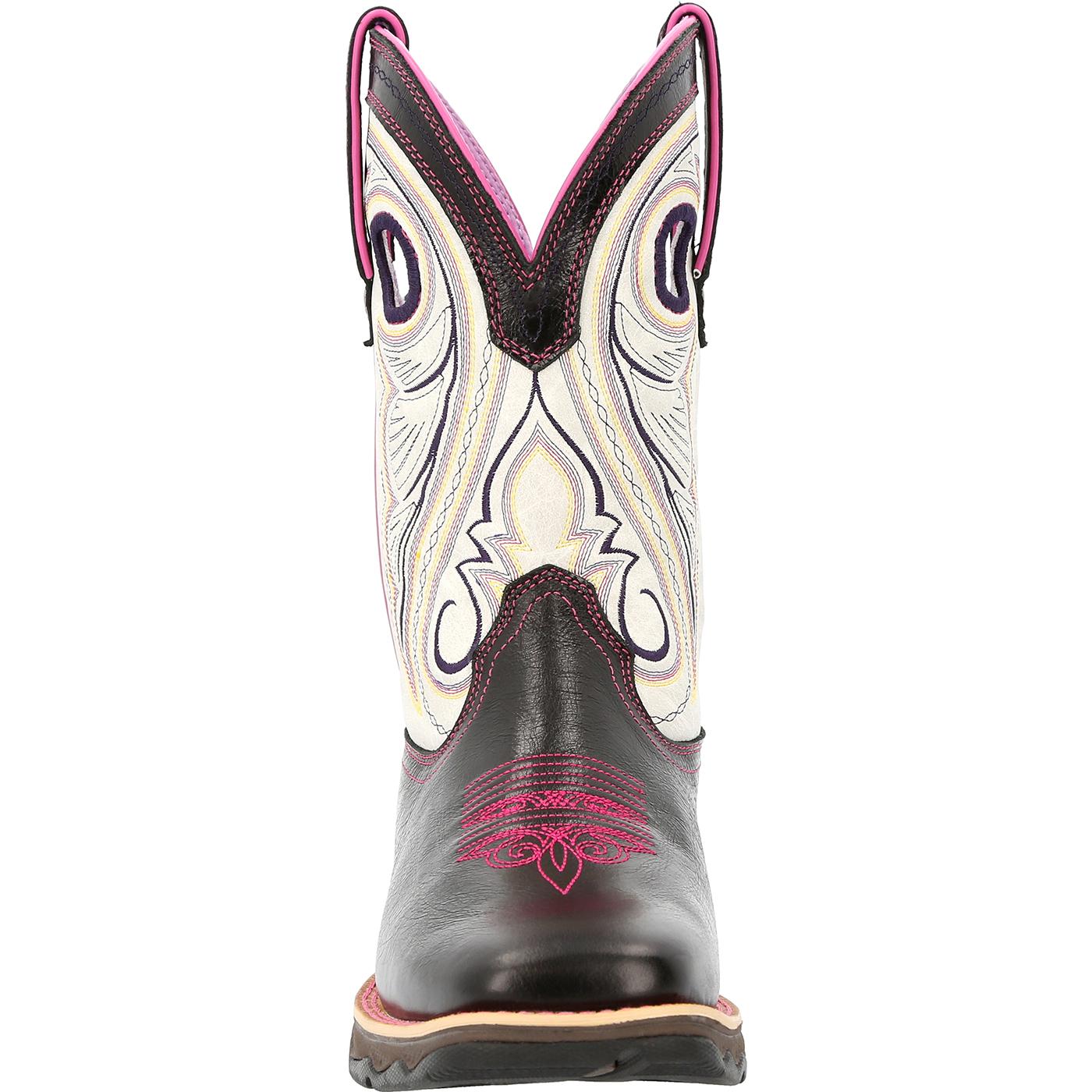 Lady Rebel by Durango® Women's Raven Black & White Western Boot - front