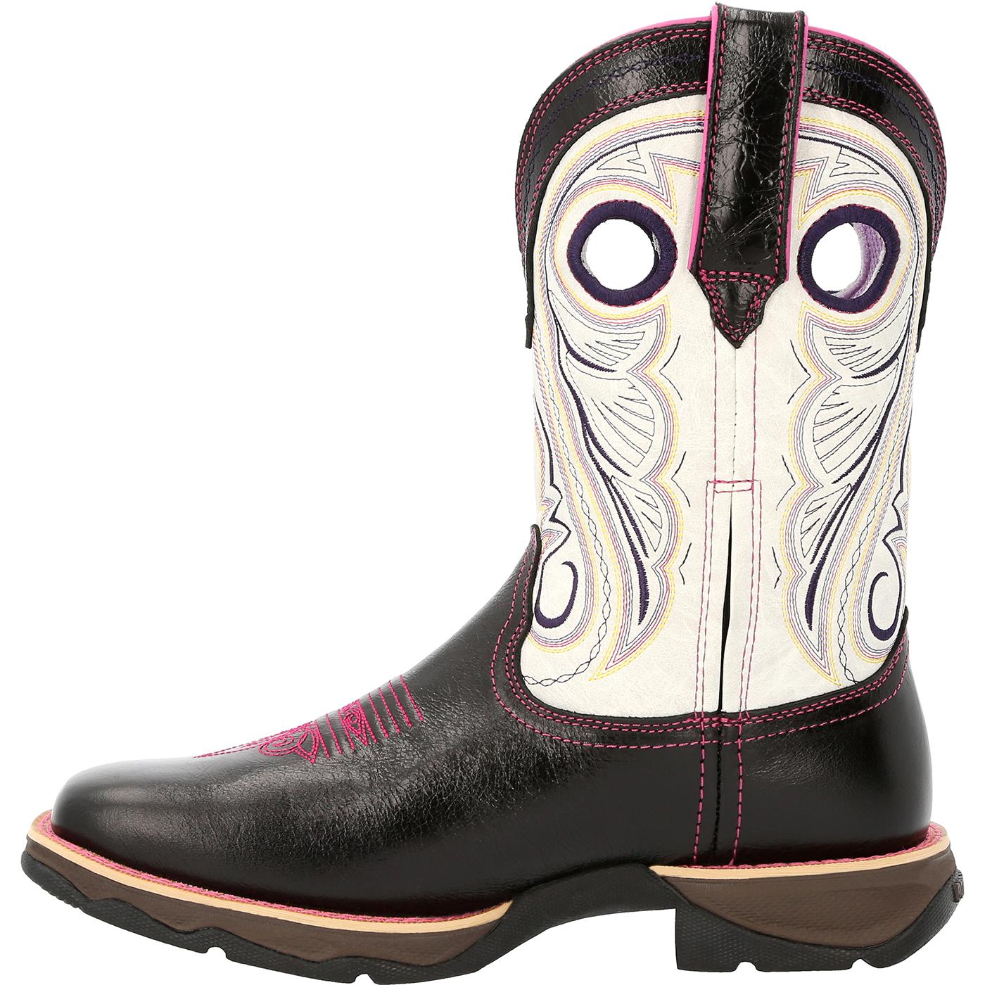 Lady Rebel by Durango® Women's Raven Black & White Western Boot - profile