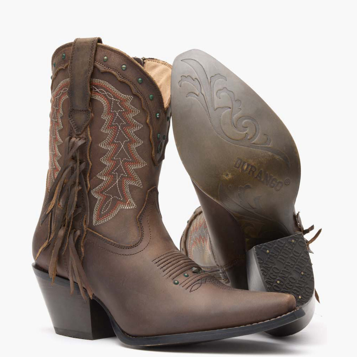 Crush by Durango® Women's Roasted Pecan Bootie Western Boot - outsole