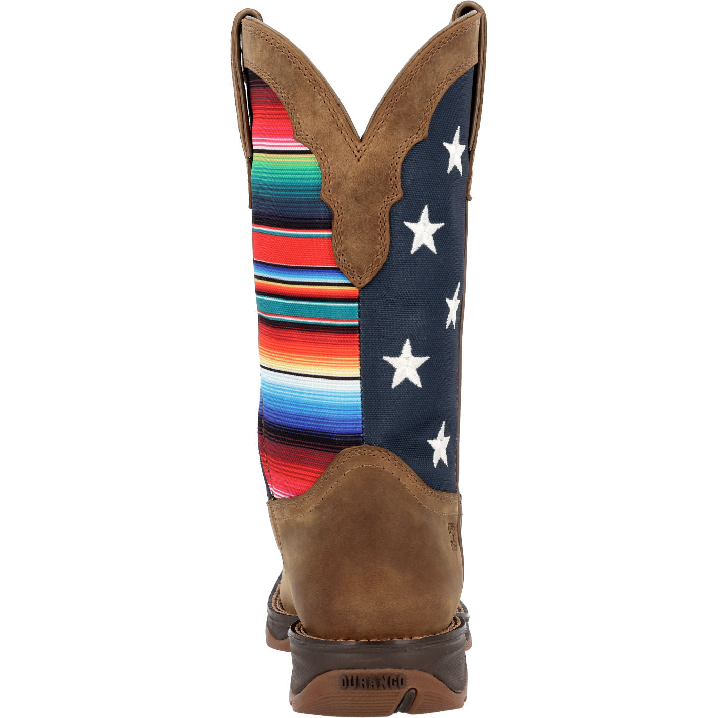 Lady Rebel by Durango® Women's Dusty Brown Serape Flag Western Boot - back